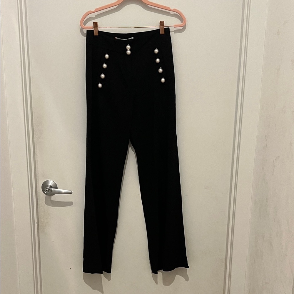 Veronica Beard Meghan Markle Pearl Pants Size 0 Black